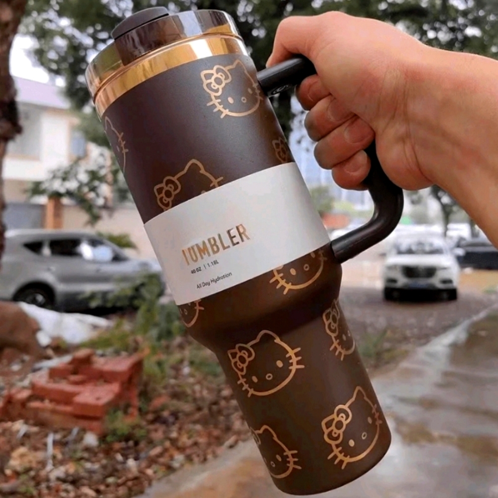Hello Kitty Brown Stanley Tumbler with Handle